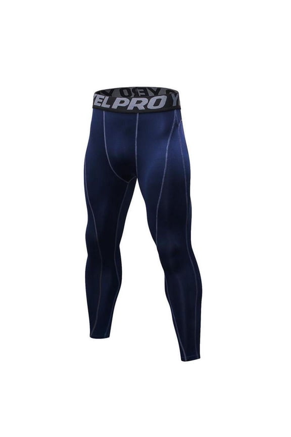 Boys Leggings Quick Dry Youth Man Compression Pants Sports Tights Basketball Base Layer (Navy Blue)