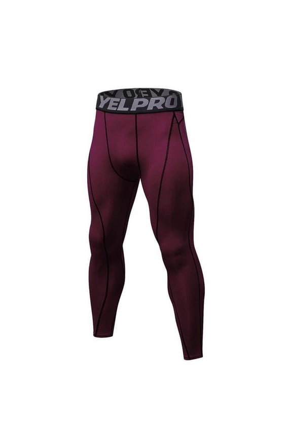 Boys Leggings Quick Dry Youth Man Compression Pants Sports Tights Basketball Base Layer (Red)