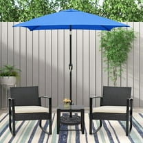 MAYPEX 6.5 Ft Patio Umbrella with Tilt and Crank Square Beach Umbrella Weather Resistant Durable 6 Sturdy Steel Ribs Market Umbrella Outdoor Patio, Blue