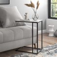 thumbnail image 1 of MAYPEX Rectangle Faux Marble Top C Table End Table for Sofa Couch and Bed Black, 1 of 3