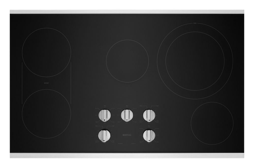 Maytag MEC8836HS 36 Inch Smoothtop Electric Cooktop with 5 Radiant Elements, 3,000 Watt Power Element, Glass Ceramic Surface and Heavy-duty