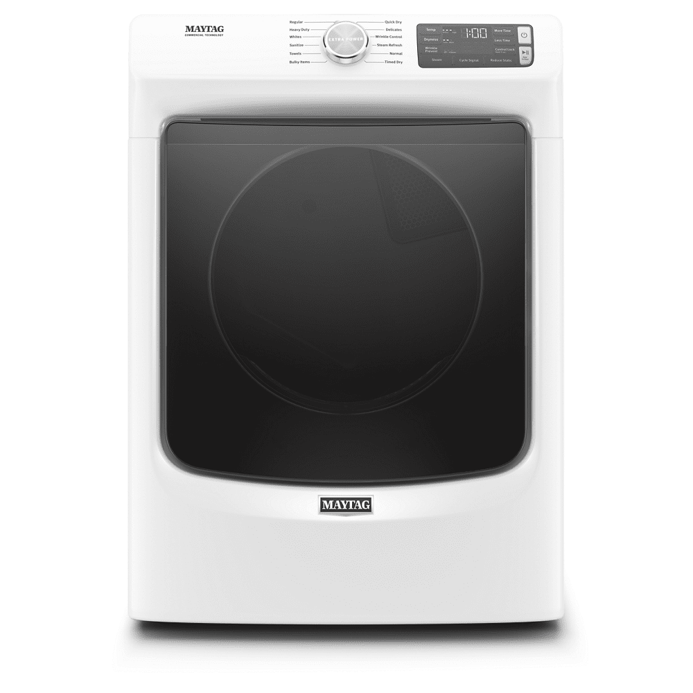 Maytag MGD6630HW 27 Inch 7.4 cu. ft. Gas Dryer with 9 Dry Cycles, PowerDry System, Advanced Moisture Sensing, Steam Refresh, Rapid Dry and Sanitize Cycle