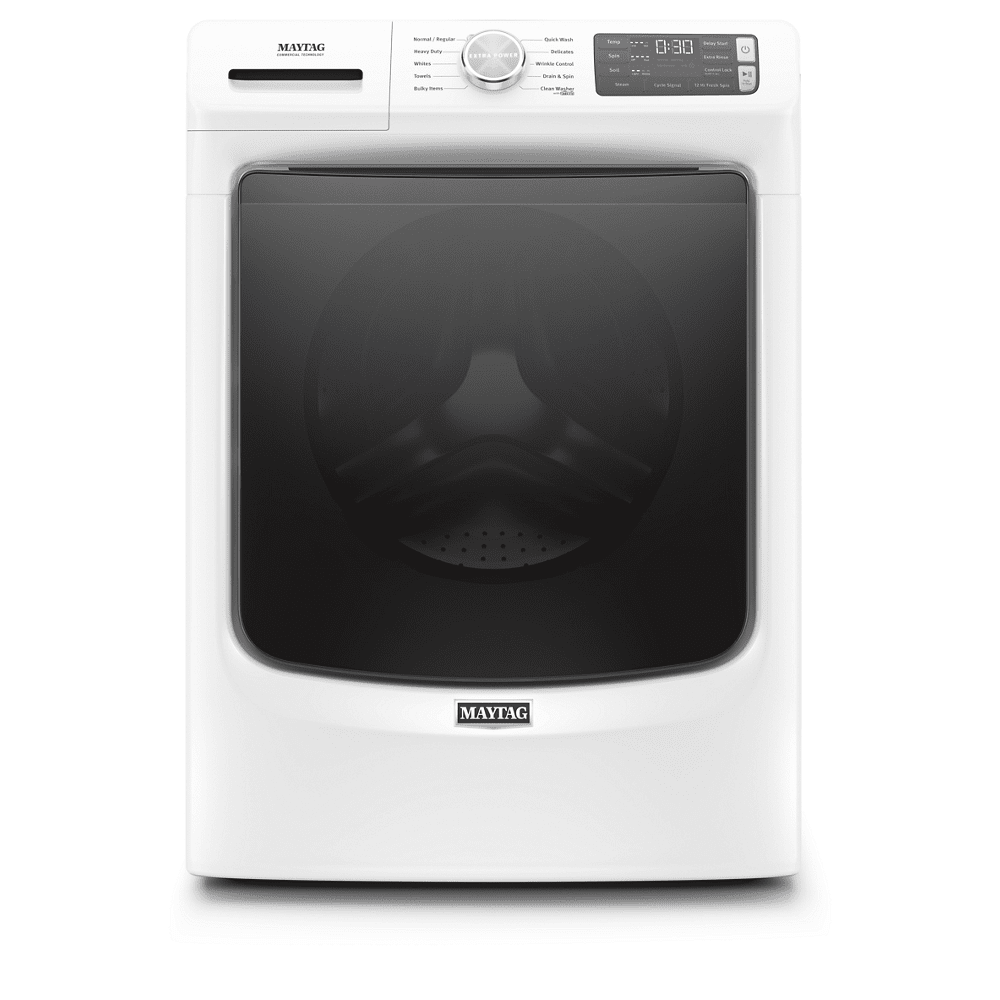 White High Efficiency Stackable Front Load Washer with Steam Setting