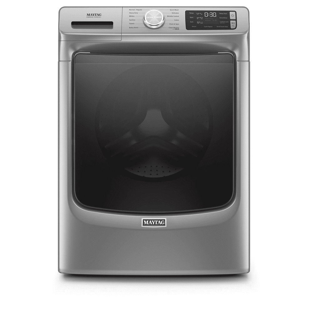Maytag MHW6630HC 27 Inch 4.8 cu. ft. Front Load Washer with 10 Wash Cycles, 1,200 RPM, PowerWash System, Internal Heater, Steam for Stains, Sanitize Cycle, Stainless Steel Drum, ENERGY STAR Certificat