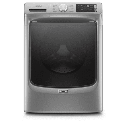 Maytag - 4.8 Cu. Ft. High Efficiency Stackable Front Load Washer with Steam and Fresh Hold - Metallic Slate