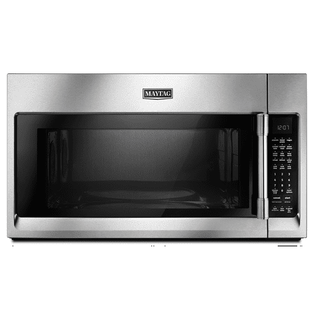 Maytag - 1.9 Cu. Ft. Convection Over-the-Range Microwave with Sensor Cooking - Stainless steel