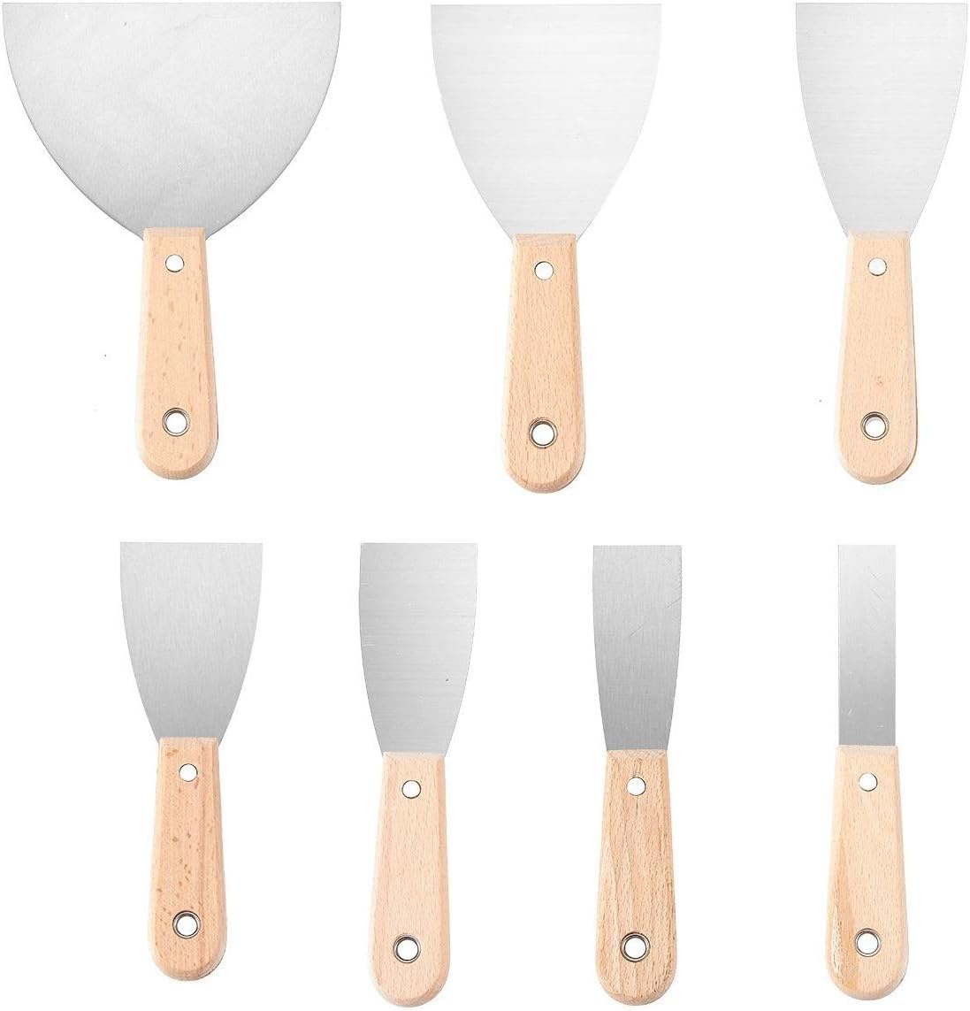 MAYUJIAASE 25 Inch Putty Knife with Wooden Handle Paint and Wall Flexible Scraper Carbon Steel