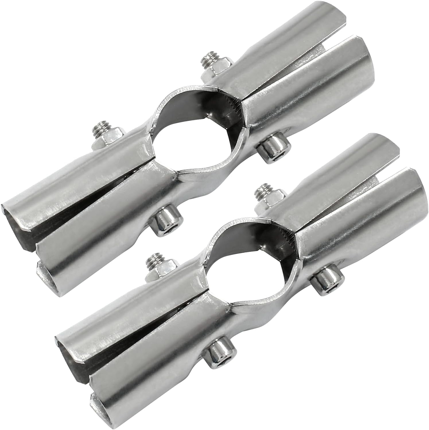MAYUJIAASE 2 Sets of 1”/25mm Joint Pipe Clamps, Stainless Steel Joint