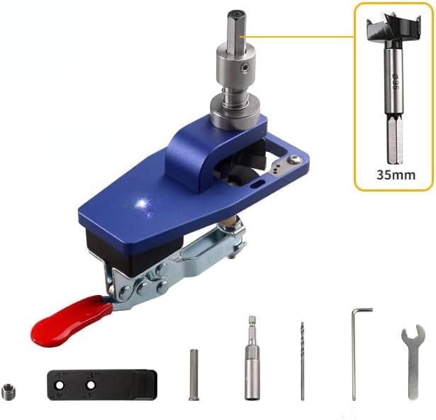 MAYUJIAASE 35mm Hinge Boring Jig Kit Aluminum Alloy Hole Opener