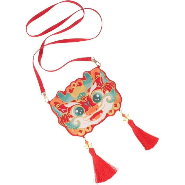 MAYUJIAASE Chinese Dragon Crossbody Bag Embroidery Hanfu Shoulder Bag