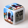MAYUJIAASE Digital Alarm Clock for Kids, Justice League Pattern 7 LED