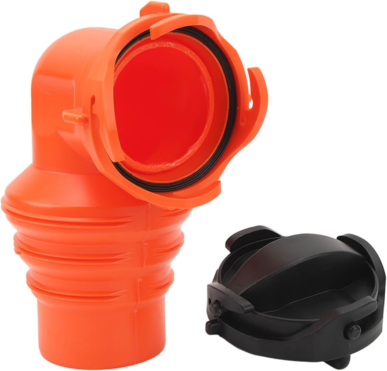 MAYUJIAASE RV Sewer Hose Elbow with Lid 90 Degree Easy Installation