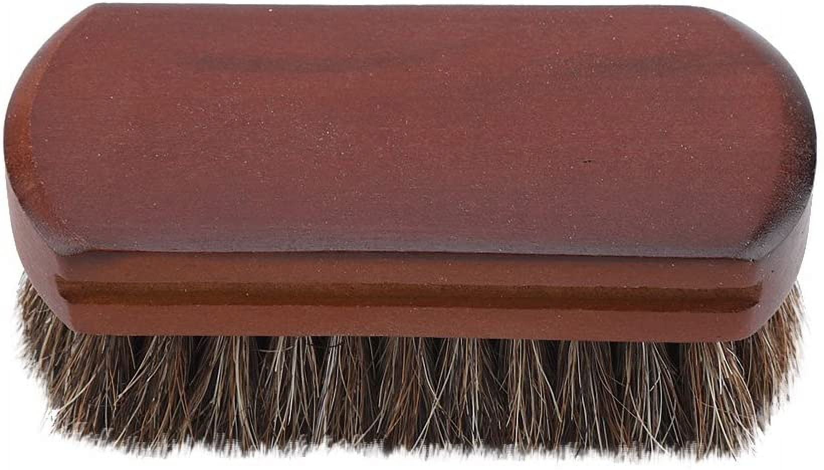 MAYUJIAASE Shoes Boots Polishing Buffing Brush with Wooden Base Dust Dirt Removal Shoe Accessory