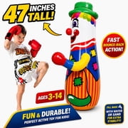 MAYYAD Inflatable Punching Bag for Kids - 47 inches - White Clown