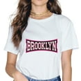 thumbnail image 1 of MAYZERO BROOKLYN Simple Casual Crew white T-shirt Lightweight Top, 1 of 3