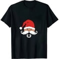thumbnail image 1 of MAYZERO Believe Quote Santa Hat Mustache Family Reunion Christmas T-Shirt, 1 of 3