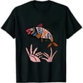 thumbnail image 1 of MAYZERO Black T shirt Funny Bass Fish Dad Mine's Big Use Two Hands Fishing T-Shirt 2193, 1 of 3