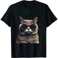 thumbnail image 1 of MAYZERO Black T shirt Funny Cat Shirt Retro Tell Your Cat I Said Pspsps T-Shirt 2148, 1 of 3