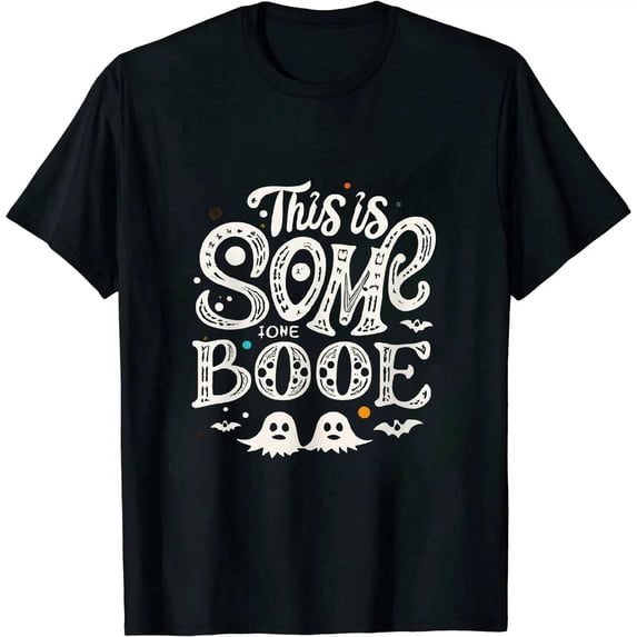 MAYZERO Black T shirt Funny Halloween This is Some Boo Sheet Costume Men Women T-Shirt 0301