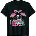 thumbnail image 1 of MAYZERO Black T shirt In October We Wear Pink Flamingo Breast Cancer Awareness T-Shirt 0656, 1 of 3