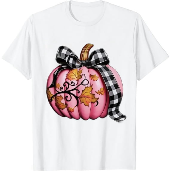 MAYZERO Black T shirt In October We Wear Pink Pumpkin Breast Cancer Awareness Gift T-Shirt 0318