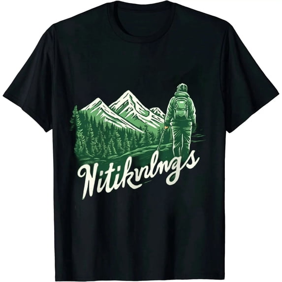 MAYZERO Black T shirt Jorlyen Hiking Shirt for Women Adventure Mountain Graphic Athletic Shirts Funny Hike More Worry Less Tee Tops 1993