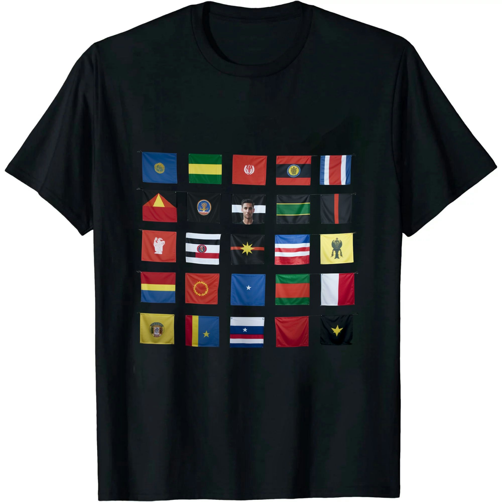 MAYZERO Black T shirt Latin American Flags Hispanic Heritage Month T ...