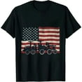 thumbnail image 1 of MAYZERO Black T shirt Tractor American Flag Farmer T-Shirt 0823, 1 of 3