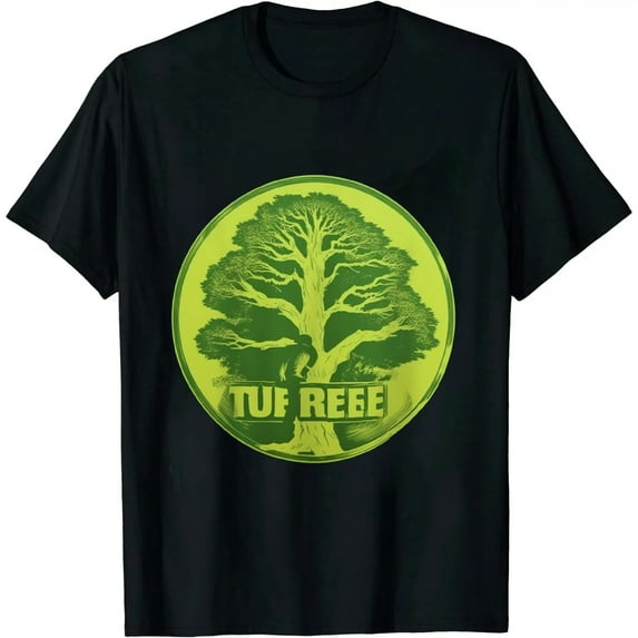 MAYZERO Black T shirt Tree Hugger Retro Vintage Environmental Nature Lover T-Shirt 1979