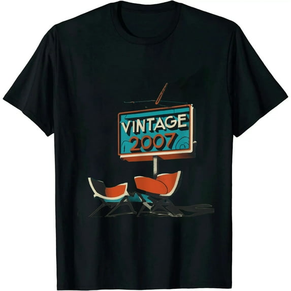 MAYZERO Black T shirt Vintage 2007 Limited Edition 16 Year Old Gifts 16th Birthday T-Shirt 1139