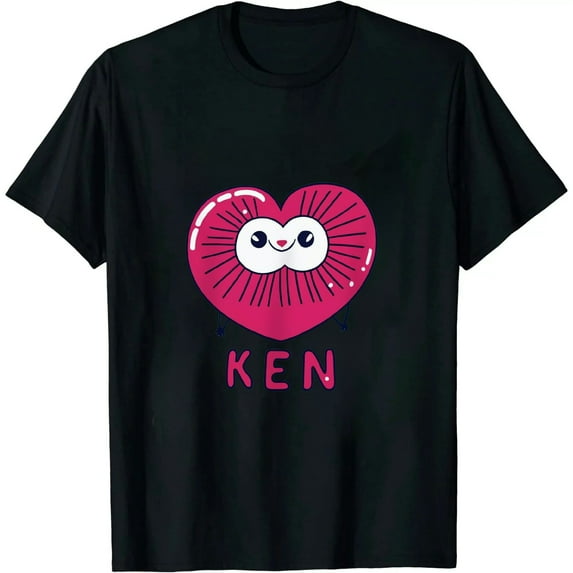 MAYZERO Black T shirtBarbie Valentines Ken Love T-Shirt 457