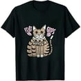 thumbnail image 1 of MAYZERO Black T shirtPurr-fect Pops Funny Cat Lover Grandfather Kitten Owner T-Shirt 1895, 1 of 3