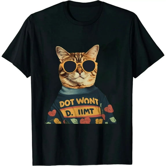 MAYZERO Black T shirtRetro I do what I want cat funny cat lover T-Shirt 2264