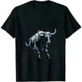 thumbnail image 1 of MAYZERO Black T shirtRodeo Bull Rider Patriotic American Flag Cowboys T-Shirt 0693, 1 of 3