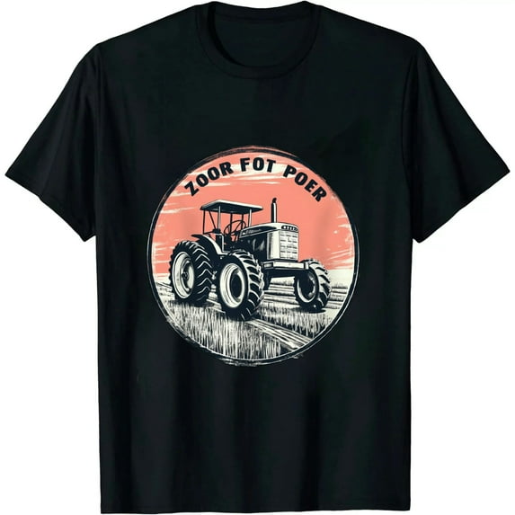 MAYZERO Black T shirtSupport Your Local Farmer Letter Print Tractors Farming Gift T-Shirt 0831