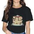 thumbnail image 1 of MAYZERO Chocolate Cake Printed Pattern Casual Crew Neck T-Shirt Summer Top, 1 of 3