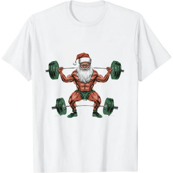 MAYZERO Christmas Dabbing Santa Men Kids Boys Xmas Gifts Tree Lights T-Shirt