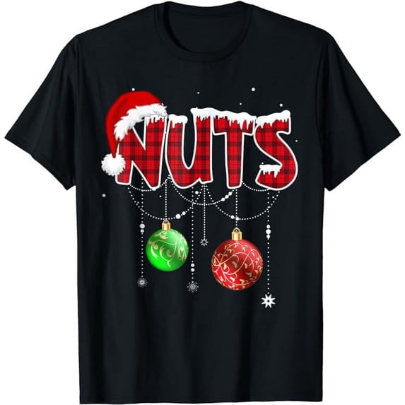 MAYZERO Fashion T shirt Chest Nuts Funny Matching Chestnuts Christmas Couples Nuts T-Shirt