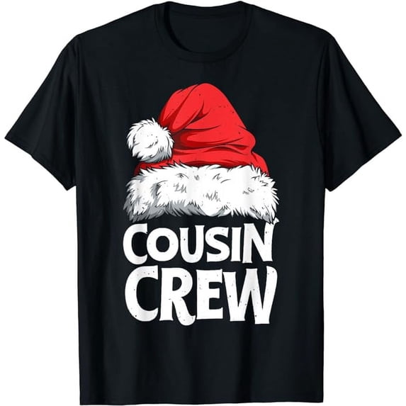 MAYZERO Fashion T shirt Santa Cousin Crew Christmas Family Matching Pajamas Xmas Men T-Shirt