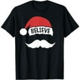 thumbnail image 1 of MAYZERO Fashion T shirt Santa Hat Mustache Family Reunion Christmas T-Shirt, 1 of 3