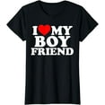 thumbnail image 1 of MAYZERO I LOVE MY BOY FRIEND Simple lightweight casual round neck T-shirt, 1 of 3