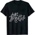 thumbnail image 1 of MAYZERO Just Breathe Spiritual Yoga Symbol Namaste T-Shirt, 1 of 3