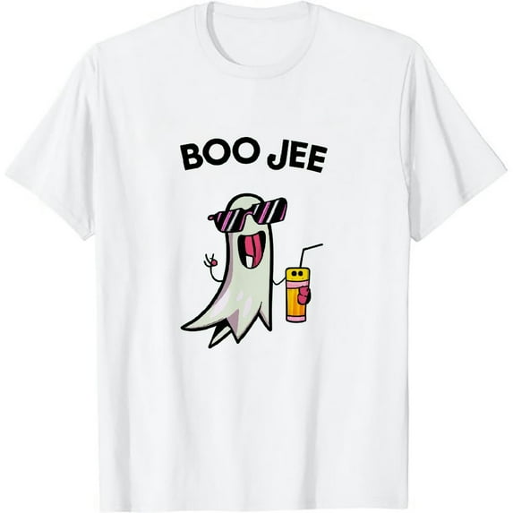 MAYZERO White T shirtSpooky Season Cute Ghost Halloween Costume Boujee Boo-Jee T-Shirt 1250
