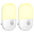 thumbnail image 1 of MAZ-TEK Plug in Motion Sensor Dimmable Night Light, Soft Warm White LED Nightlight with Dusk to Dawn Motion Sensor, Adjustable Brightness for Bedroom, Bathroom, Kitchen, Hallway, Stairs,2 Pa, 1 of 7