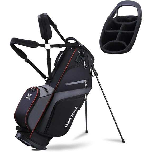 MAZEL 6-Way Golf Stand Bag for Men and Women, Lightweight Golf Bag with Stand,Dual Strap,Dust Cover