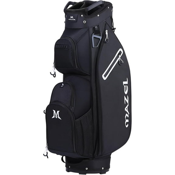 MAZEL Golf Cart Bag with 7-Way Full Length Dividers Top and 9 Pockets,Lightweight Golf Club Bag for Men & Women