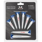 MAZEL Plastic Golf Tees 8 Pack Excellent Durability and Stability Plastic Tees with 5 Prongs,Reduces Friction & Side Spin