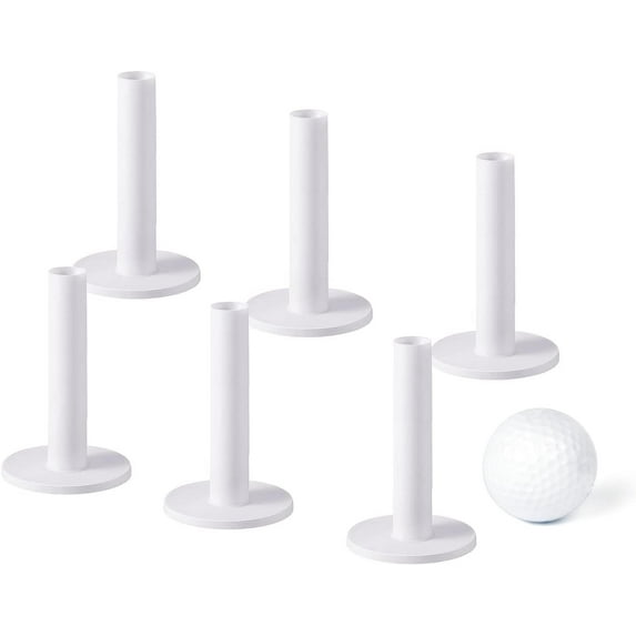 MAZEL Premium Rubber Golf Tees for Mats - High Performance Rubber Tees Holder Set for Driving Range & Indoor Outdoor Practice Mat