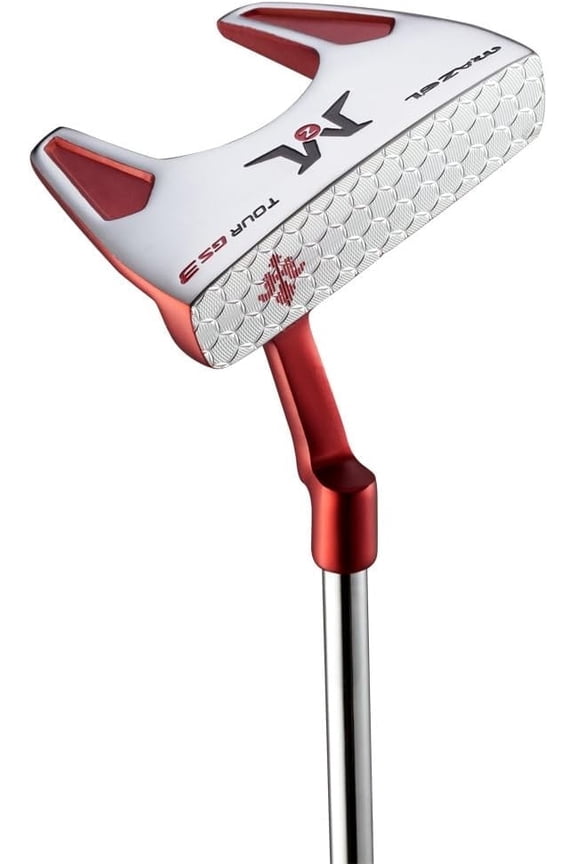 MAZEL GS3 Mallet Putter, Red Grip, Ambidextrous Design, Enhanced Stability, Includes Golf Head Cover