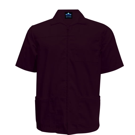 MAZEL UNIFORMS MENS ZIP UP WORK SHIRT